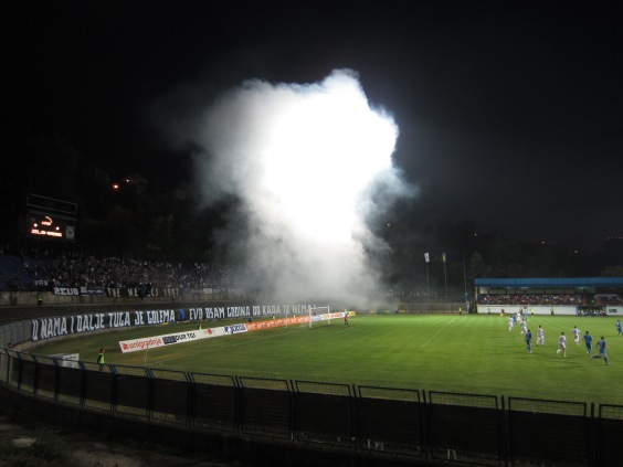Stadium Grbavica, FK Zeljeznicar versus FK Radnik Bijeljina, 2-2, August 25, 2013.